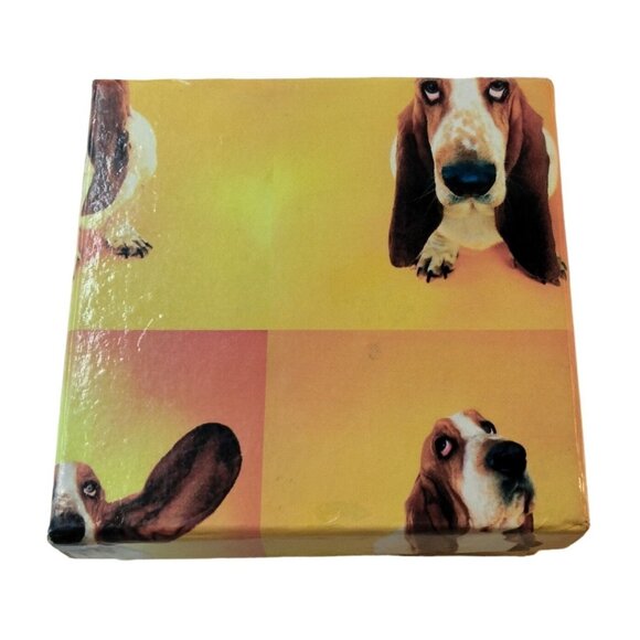 Basset Hound Jewelry Gift Box Yellow Orange - Picture 1 of 12